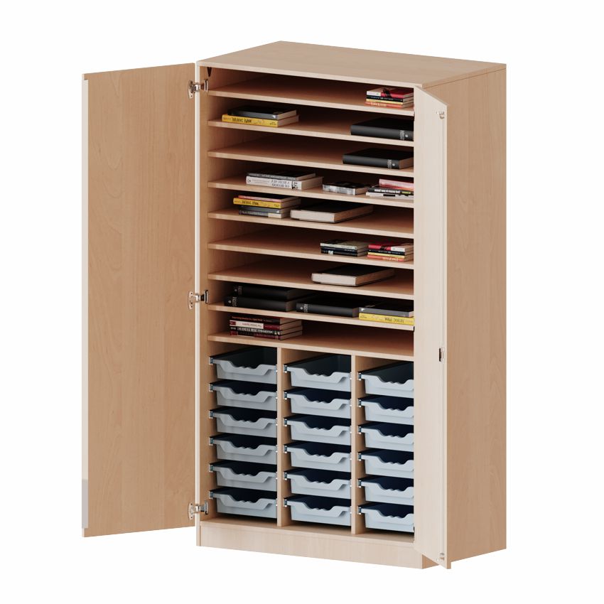 Bastelschrank 5 OH, 18 Boxen M, 4 Dekore